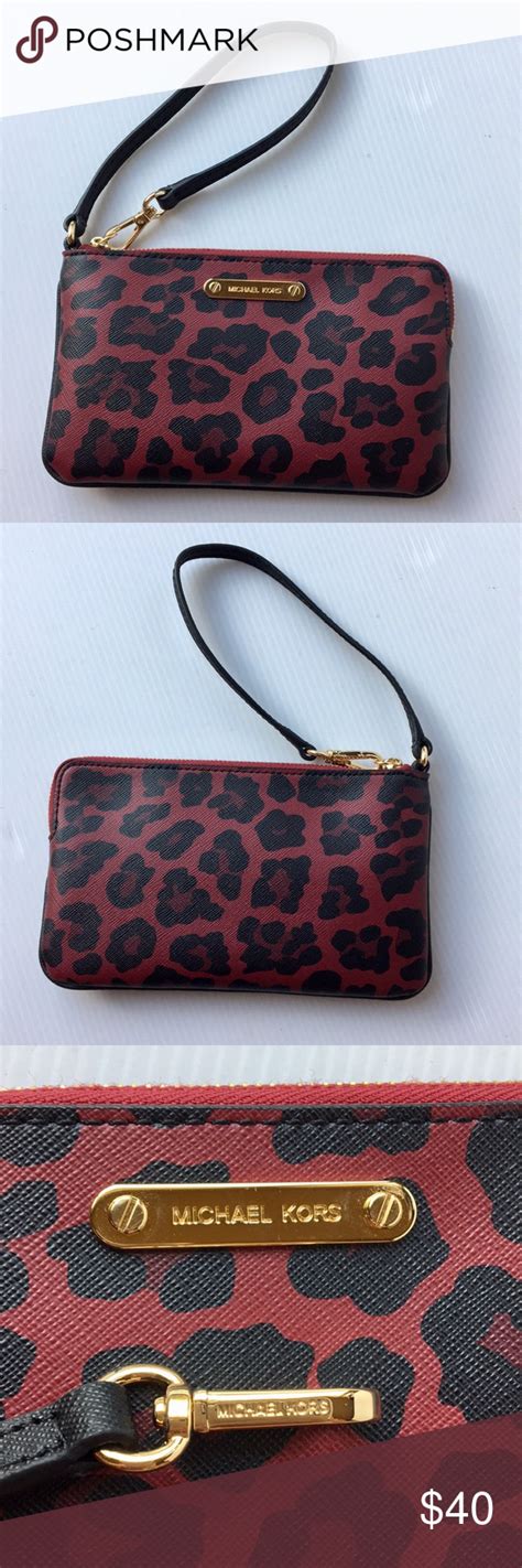 leopard michael kors wristlets|Michael Kors wristlet cheap.